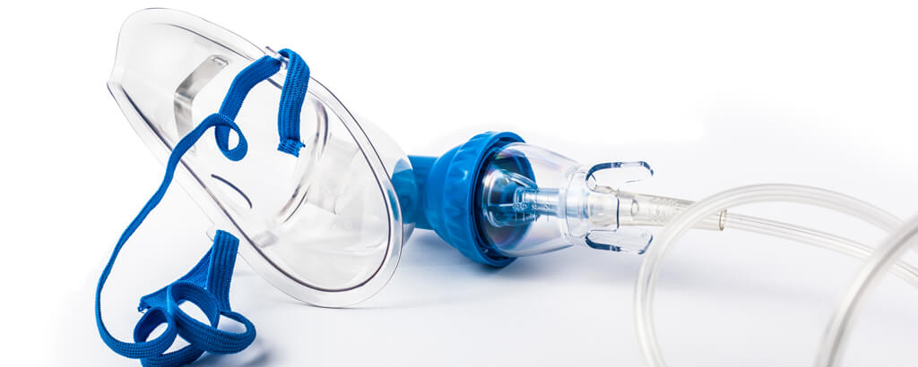 Photo of a mask used to administer nitrous oxide during treatment at the dentist.