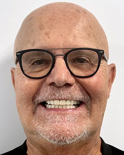 Full-face picture of Donald after Dr. Cameron finished his dental work.